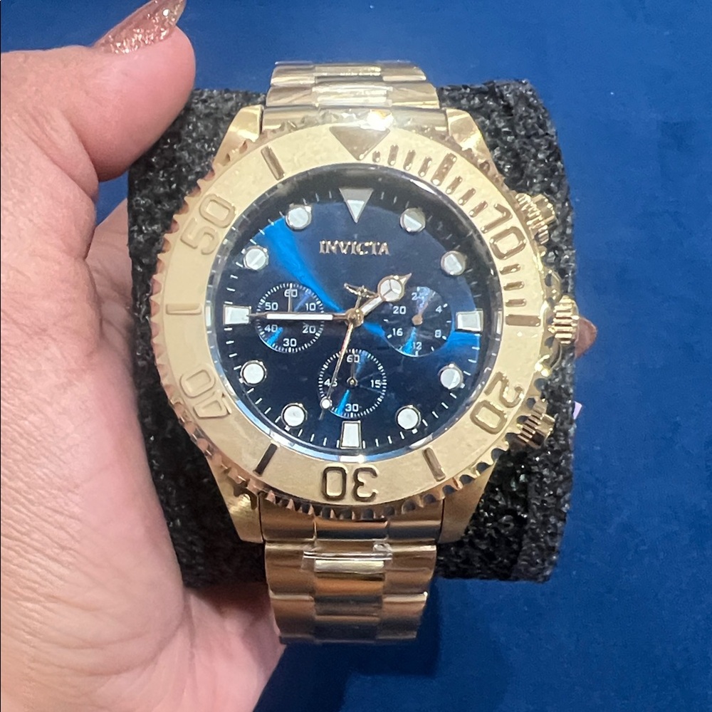 Invicta Gold and Deep Blue Dive Watch